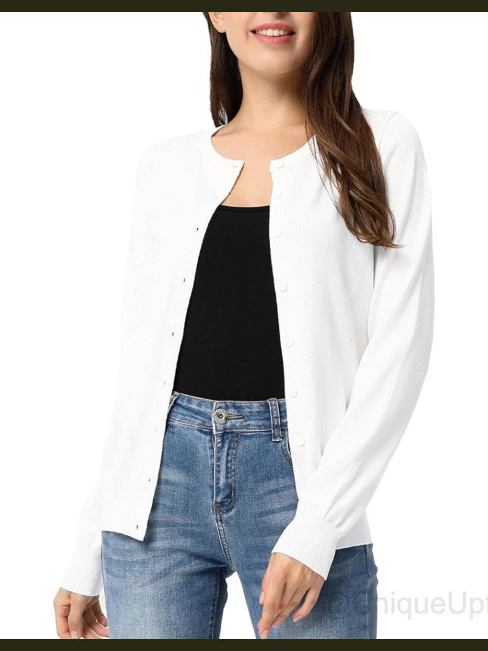 Knit Button Down Cardigan Sweater for Women Lightweight Layering